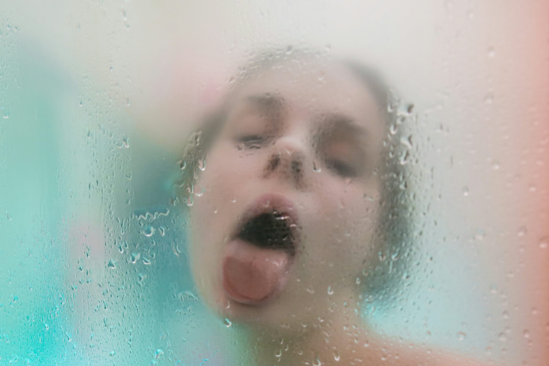 Boobs glass shower