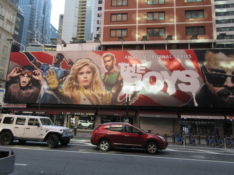 Billboard of TV show 'The Boys'