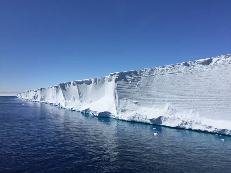 The Fimbul Ice Shelf in East Antarctica.