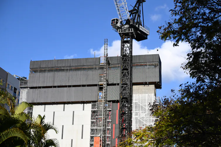 A general view of a Next DC building, an AI Data Centre currently under expansion in Brisbane