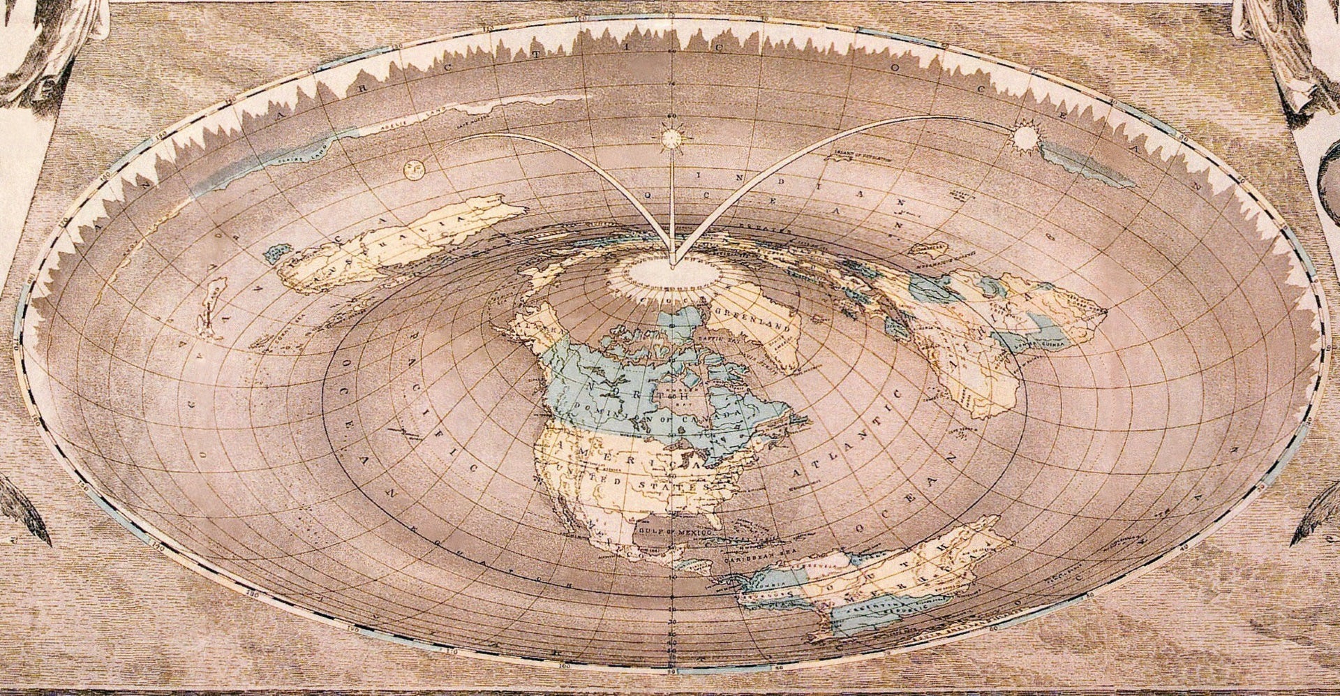 old flat earth map