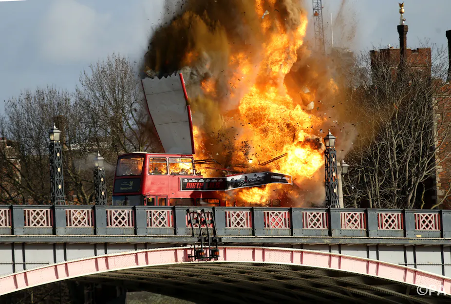 Exploding Bus Exploding buses and plane crashes: why stuntmen are the unsung heroes ...