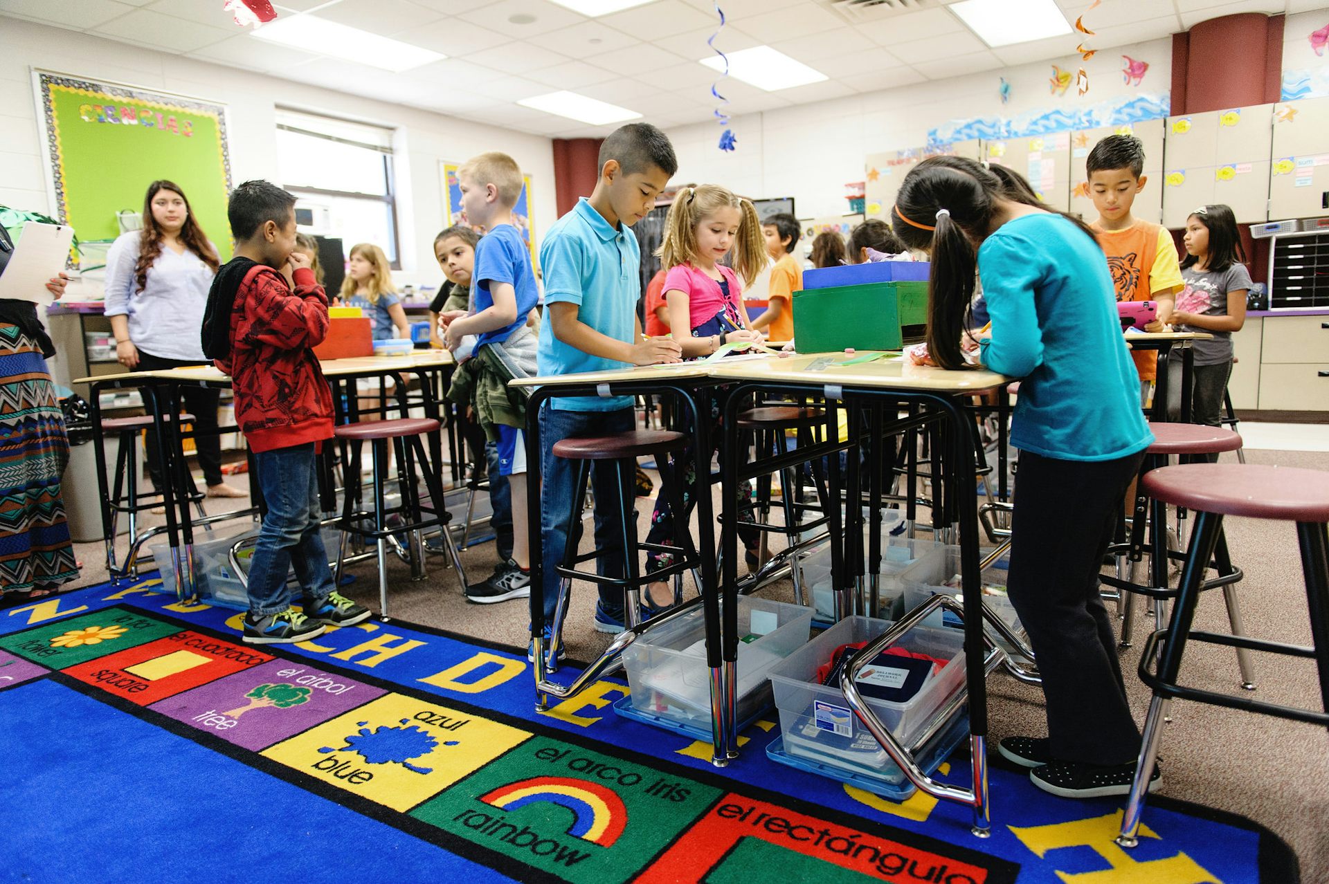 kids standing table