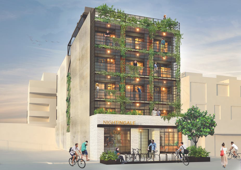 Illustration of Green Affordable Housing