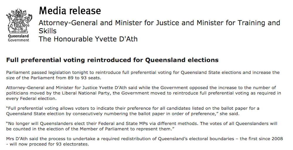 Queensland Labor And Lnp S Appalling Hypocrisy Experts Warnings Over Shock Electoral Changes