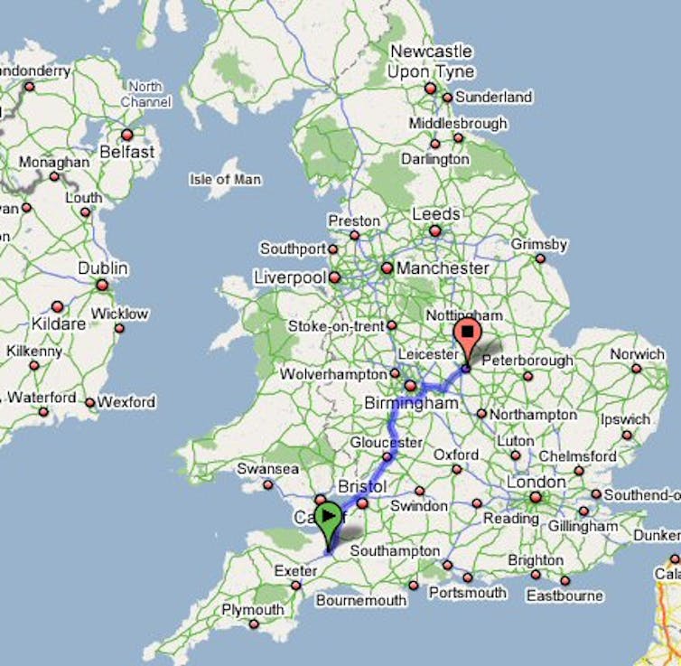 travel from nottingham to leicester