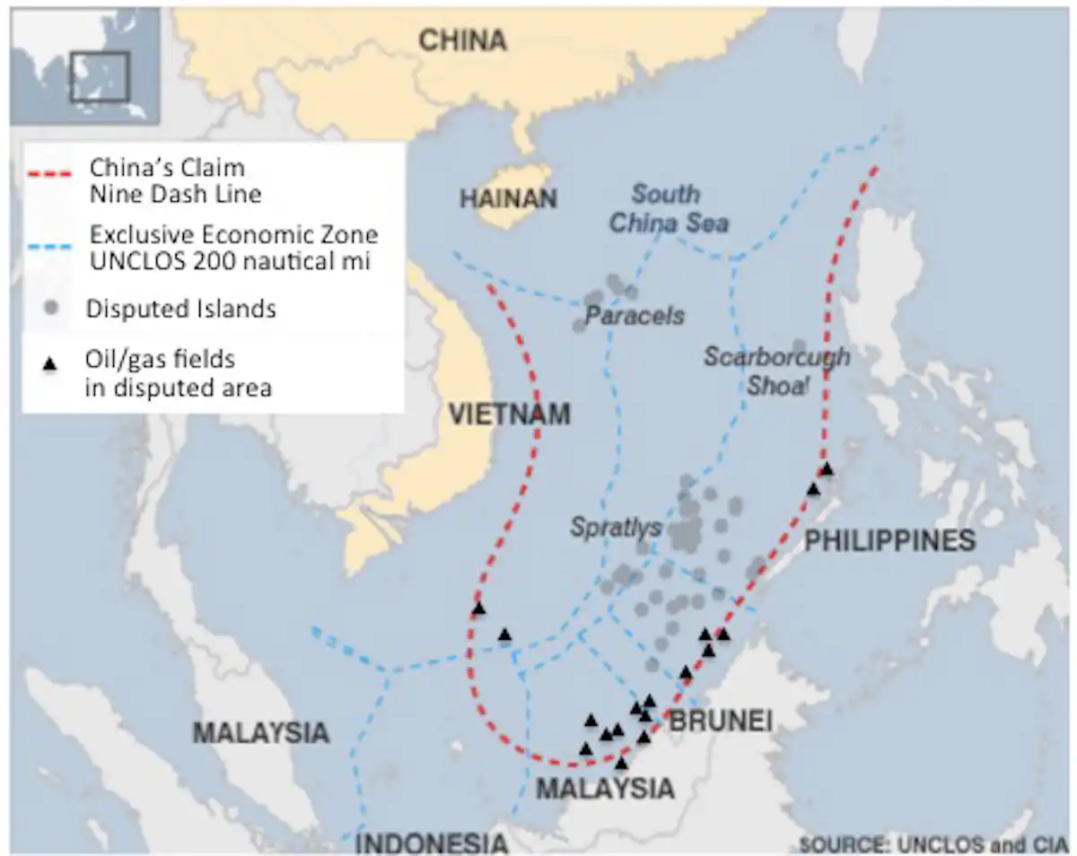 Ten Dash Line Map What's at stake in China's claims to the South China Sea?