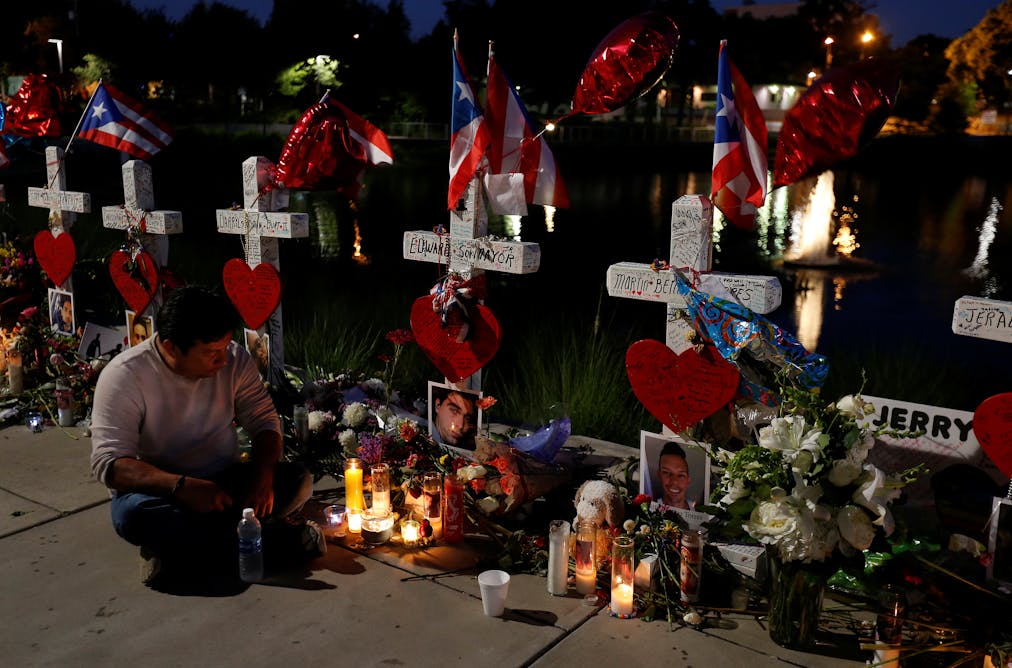 What Is Terrorism What Do Terrorists Want Jose Louis Morales Sits And Prays Under His Brother Edward Sotomayor Jrs Cross For Victims Of The Pulse Nightclub Shooting In Orlando