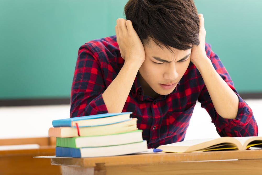 What causes mind blanks during exams?