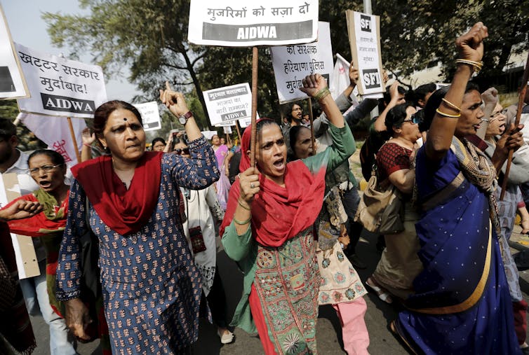 Women demand and investigation into rapes and sexual assaults in Haryana state. Anindito Mukherjee/Reuters