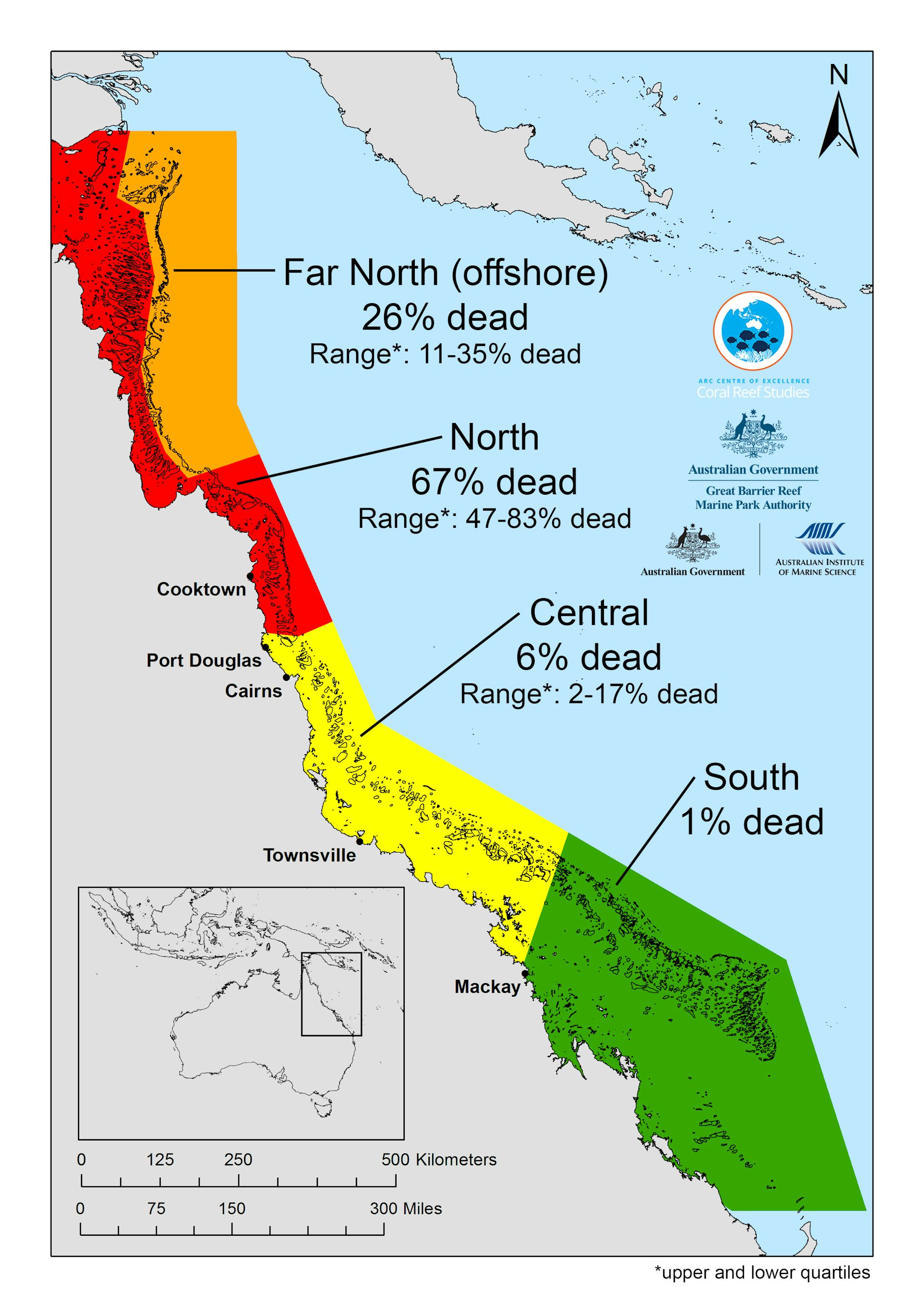 How Much Coral Has Died In The Great Barrier Reef S Worst Bleaching Event   Image 20161128 22761 J247bj 