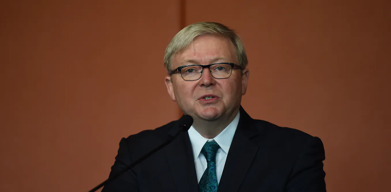 Crest Kevin Rudd Kevin Rudd: reflections on a troubled country and a troubled world