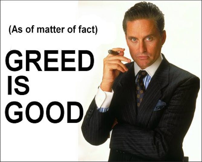 Greed is good. Gordon Gekko Greed is good. Greed is good Wall Street. Greed is good Greed is good.