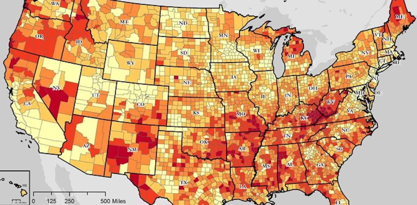 Six charts that illustrate the divide between rural and urban America