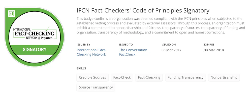 Fact Accreditation Process The Conversation’s FactCheck granted accreditation by International ...