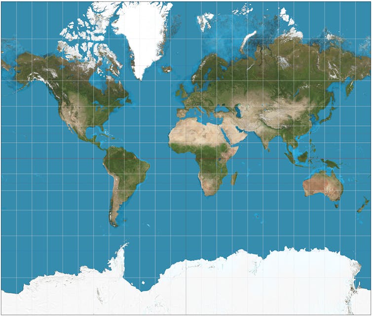 Which countries have a 'Greater' map of their ideal or lost