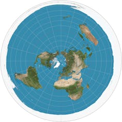 world map flat view