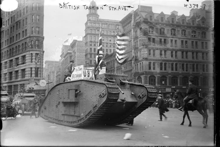 Historic image: British taking on 5th Ave.