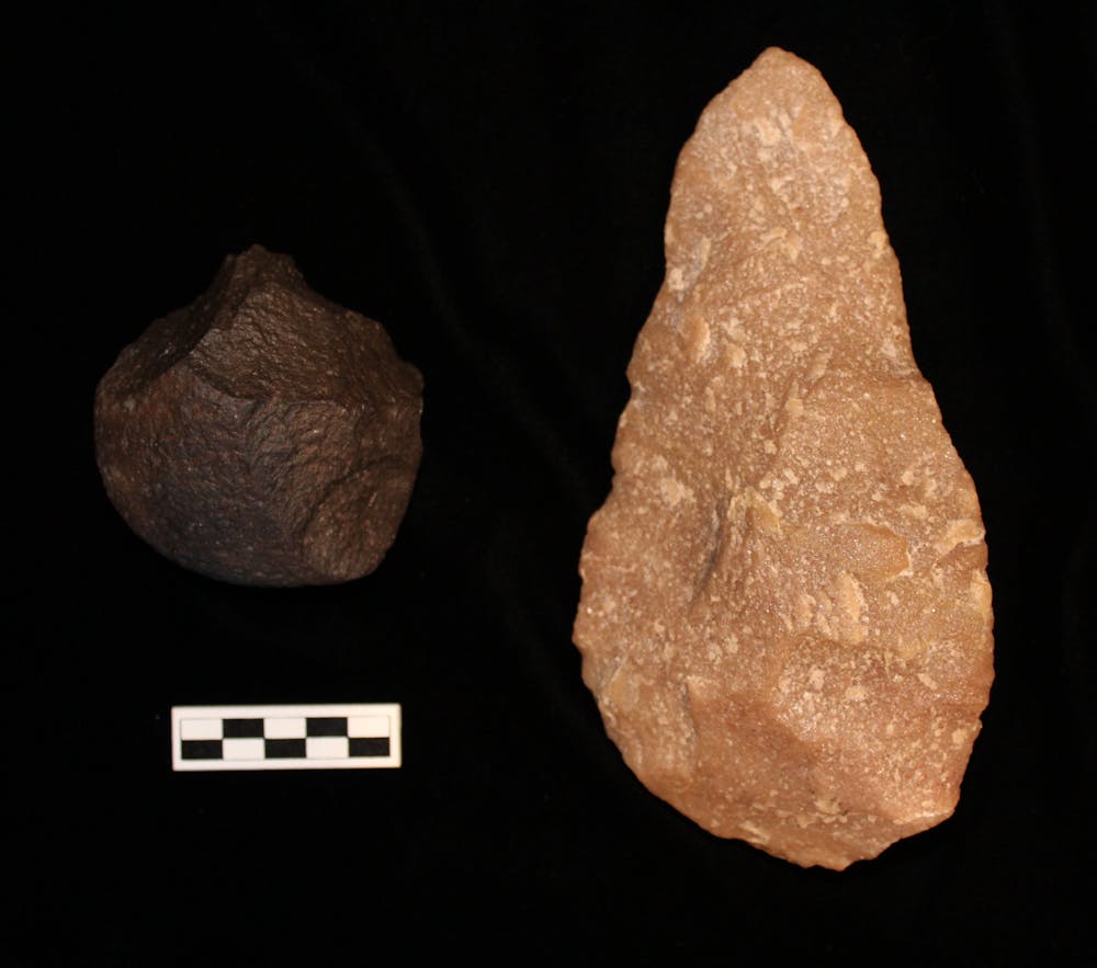 The More Basic Oldowan Chopper Left And The More Advanced Acheulian Handaxe Right Shelby S Putt Courtesy Of The Stone Age Institute Cc By Nd The More Basic Oldowan Chopper Left And The More Advanced Acheulian Handaxe Right Shelby S Putt Courtesy Of The Stone Age Institute Cc By Nd