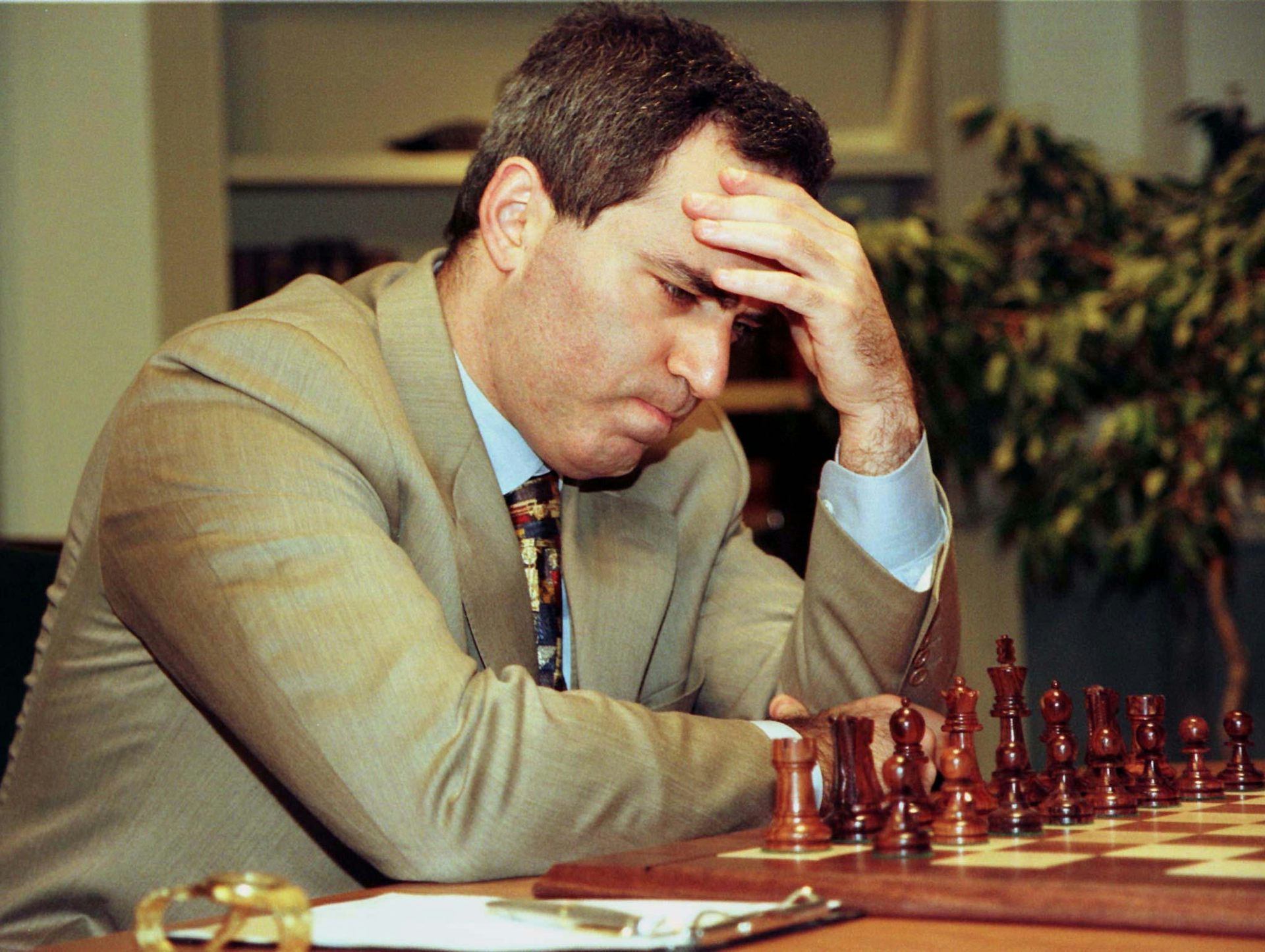 deep blue beats kasparov chess