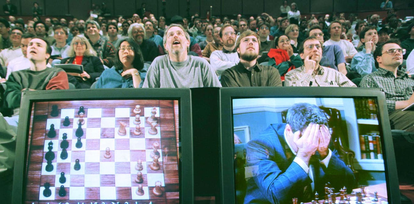 Resultat d'imatges per a "kasparov vs deep blue"