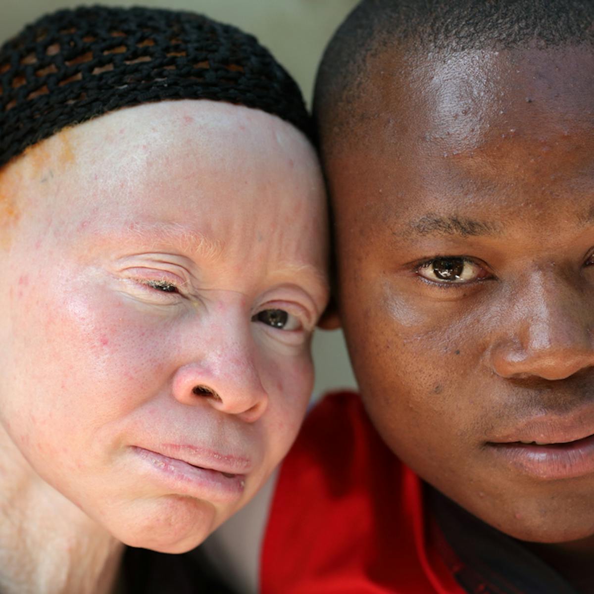 Afro with white person an African Americans