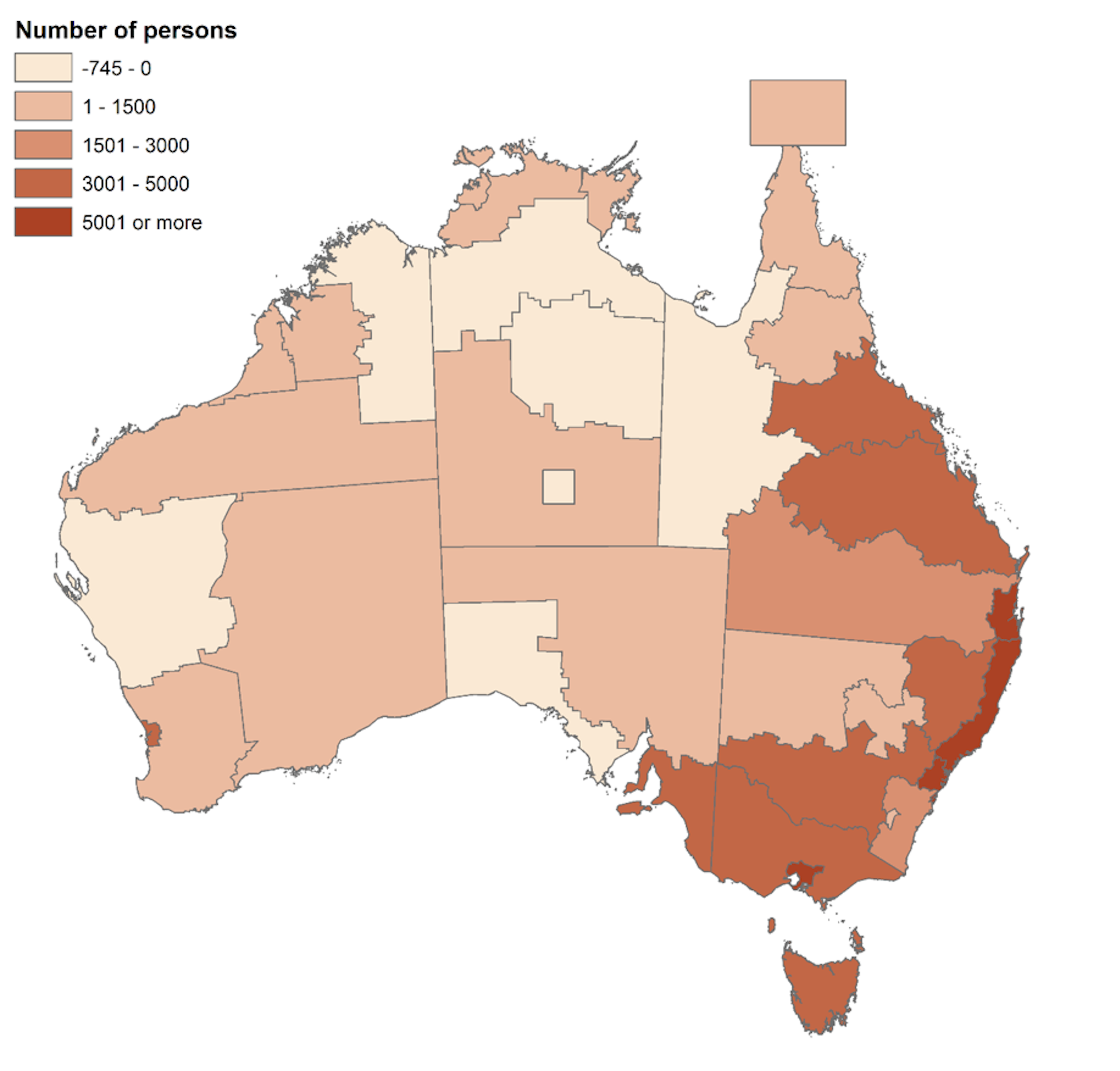 Карта плотность населения народы австралия