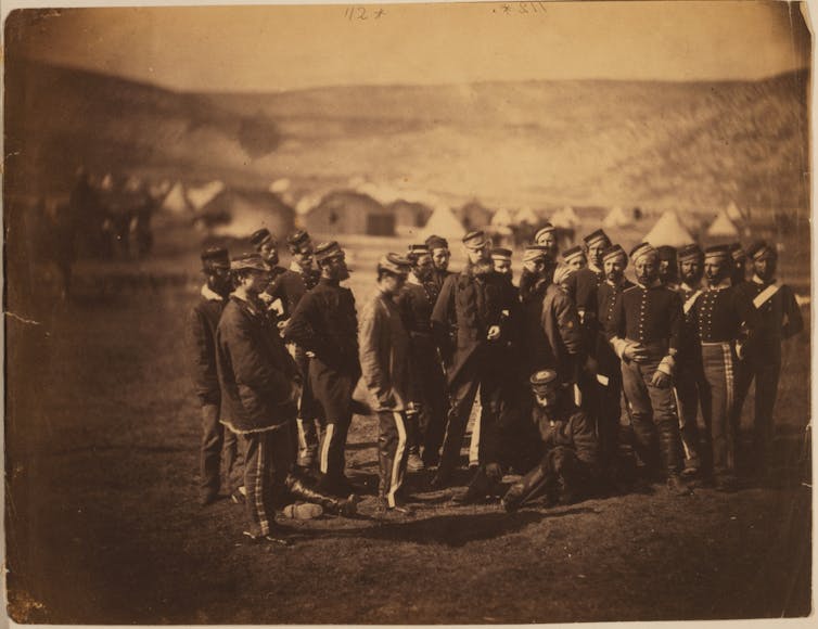 Officers and men of the 13th Light Dragoons, survivors of the Charge of the Light Brigade. Roger Fenton. Crimea War Russia (Photo)