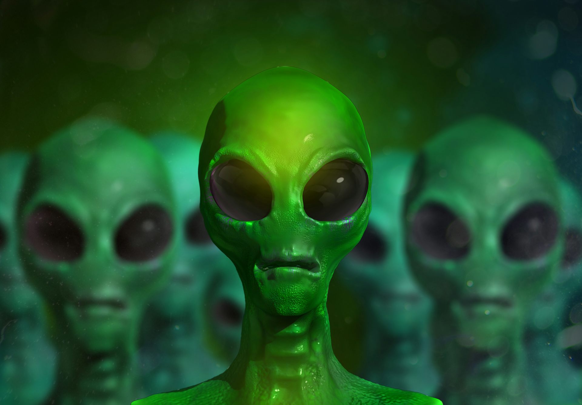 Инопланетяне зеленого цвета