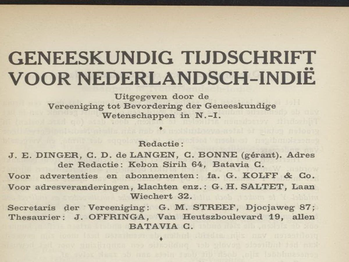 Founders Of Indonesia S Health And Research Institutes Were Prolific Academic Writers