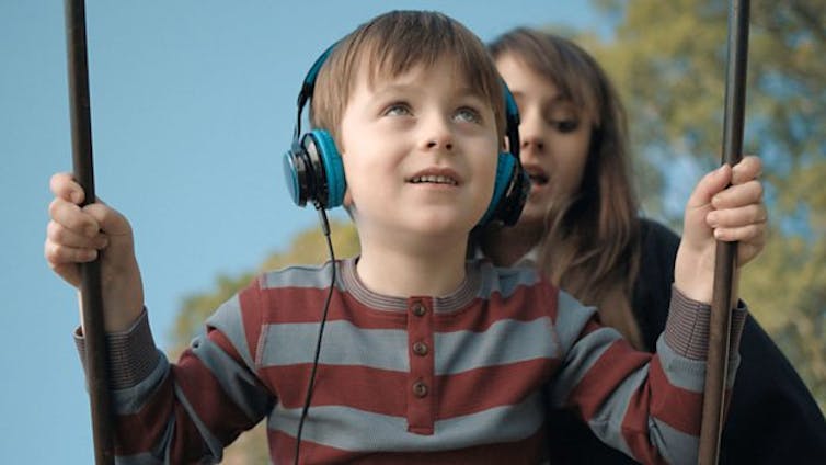 (Max Vento as Joe and, behind, his sister Becky in The A Word. BBC Images)
