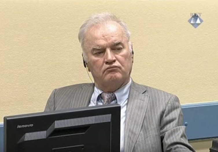 Former general Mladić during proceedings in January. UN ICTY, CC BY