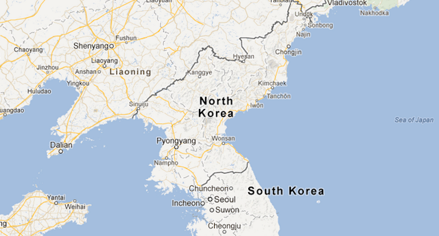 Map korea South Korea