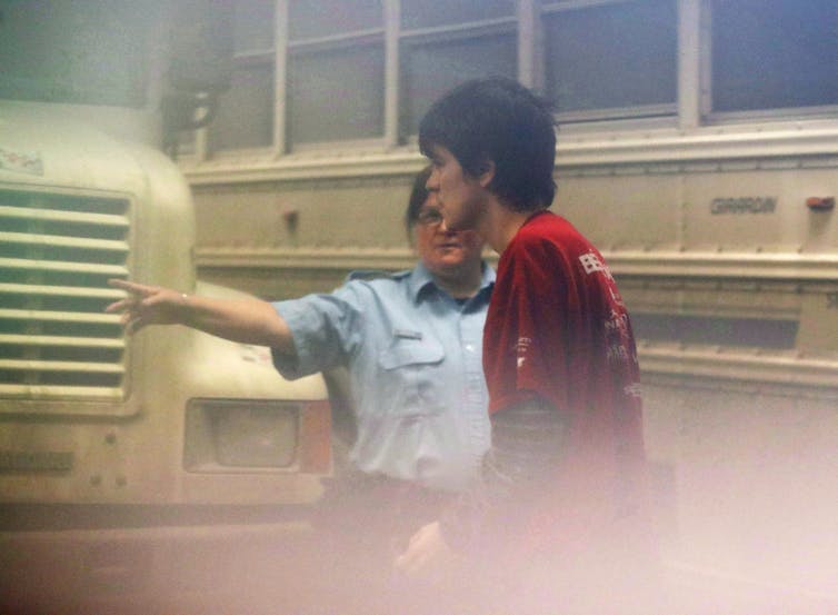 Alexandre Bissonnette, the suspect in a shooting at a Quebec City mosque, arrives at the court house in Quebec City in February 2017. The man is charged with six counts of first-degree murder related to slayings at a Quebec City mosque in January. THE CANADIAN PRESS/Mathieu Belanger