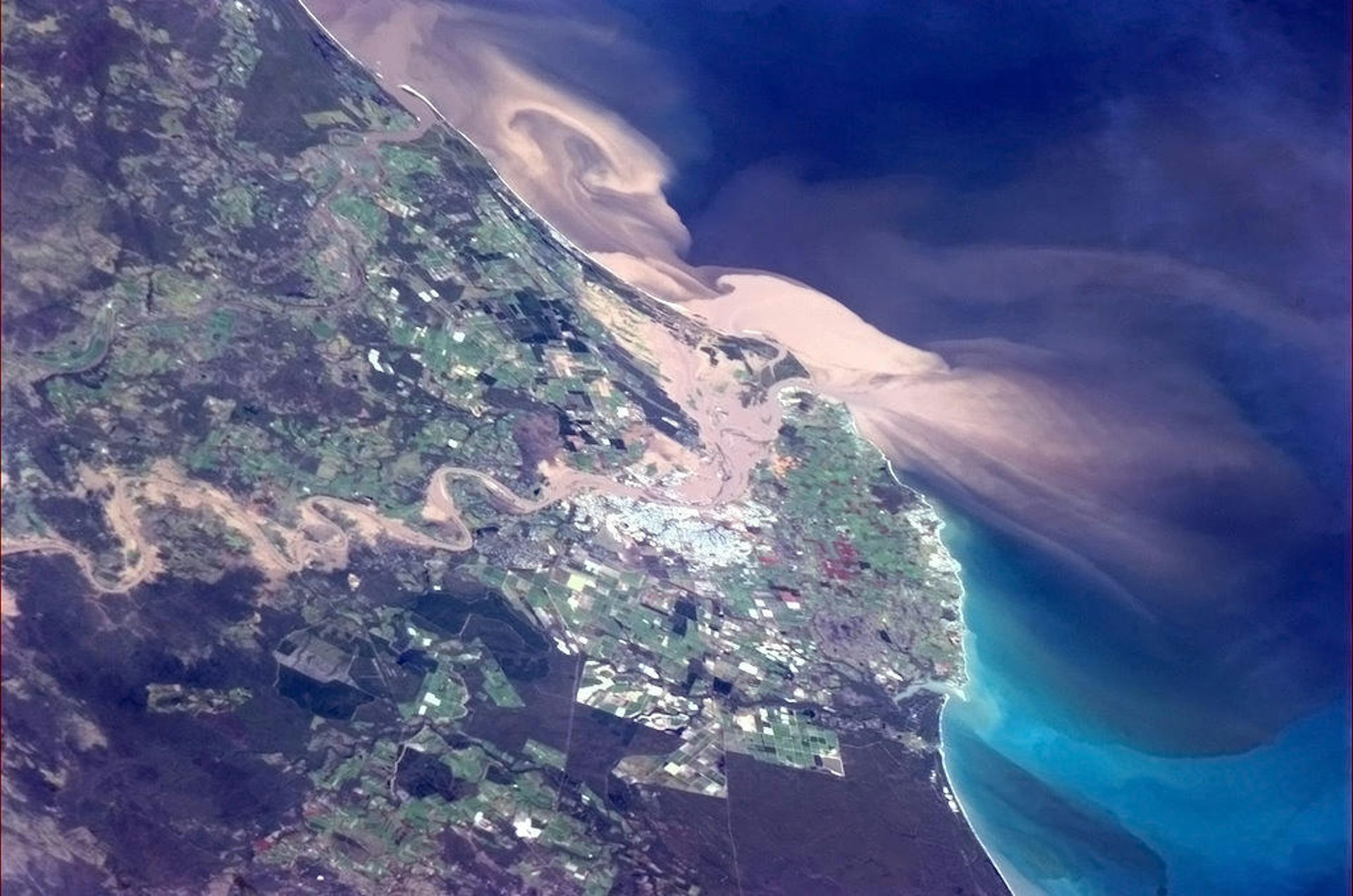Снимки с космоса с наводнением
