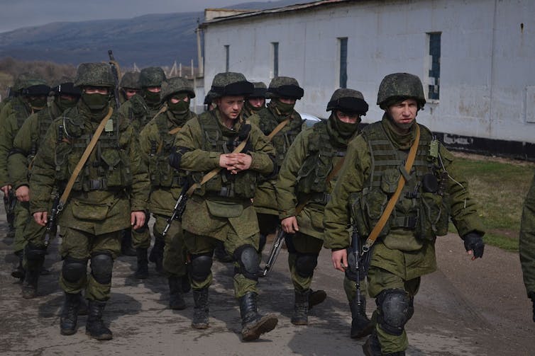 Little green men deployed to Crimea. Photo by Anton Holoborodko, CC ~