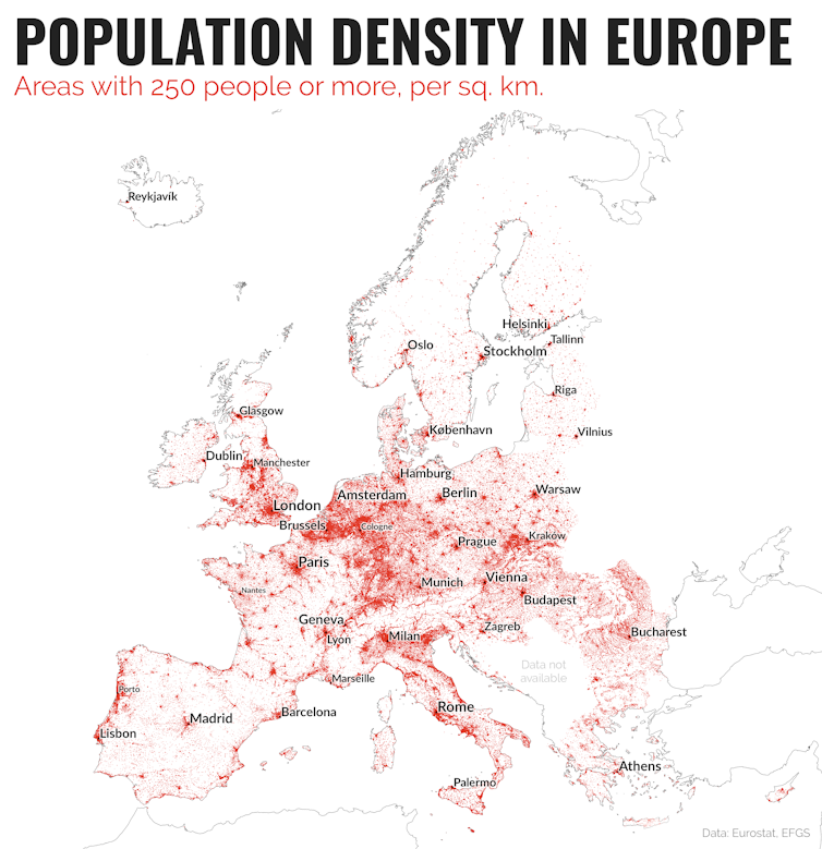 europe population density