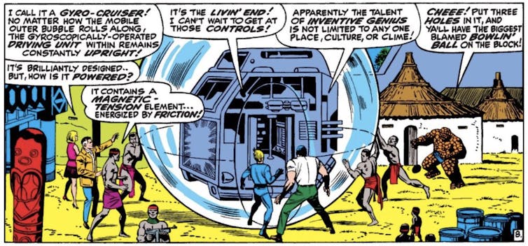 The Fantastic Four were amazed by the scientific ingenuity of Wakanda in ‘Whosoever Finds The Evil Eye.’ Fantastic Four #54