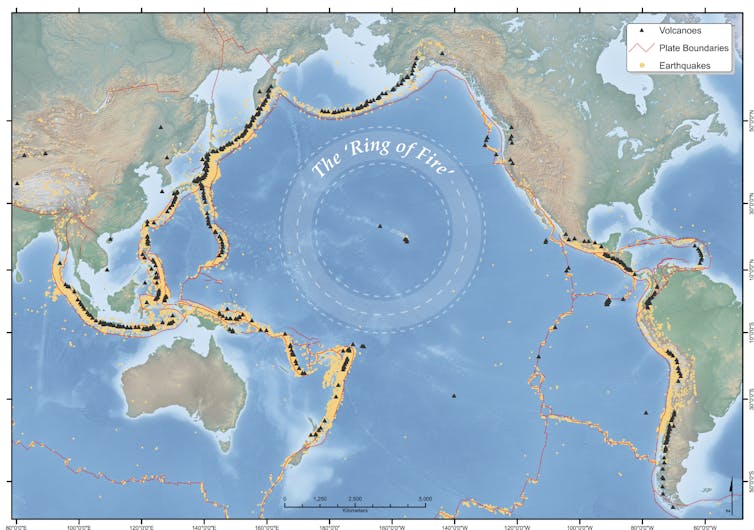 How many volcanoes are in the pacific ring of fire Five Active Volcanoes On My Asia Pacific Ring Of Fire Watch List Right Now