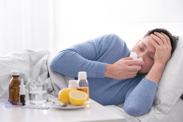 person with influenza