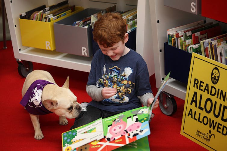 Therapy dogs can help reduce student stress, anxiety and improve school attendance