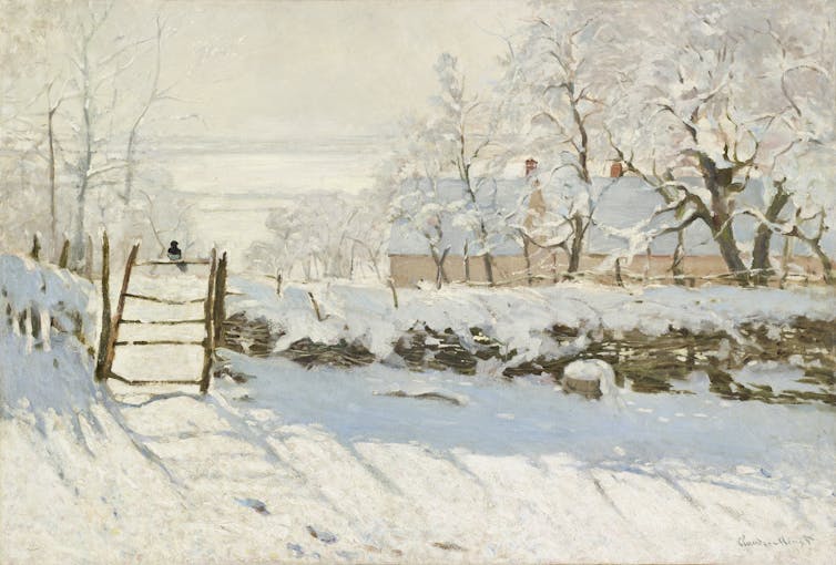 In The Magpie, Monet found all the colour in a snowy day