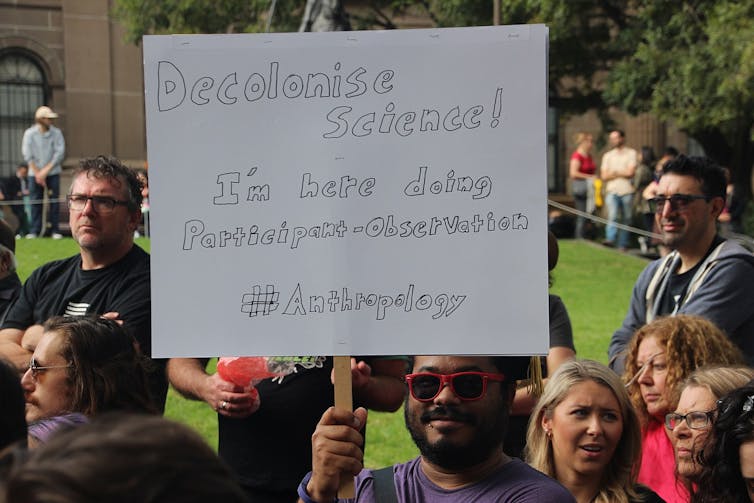 A March for Science protester in Melbourne. Credit: Wikimedia Commons/Takver CC BY-SA
