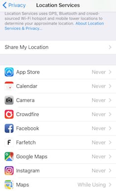 Facebook App Personal Data Privacy Settings