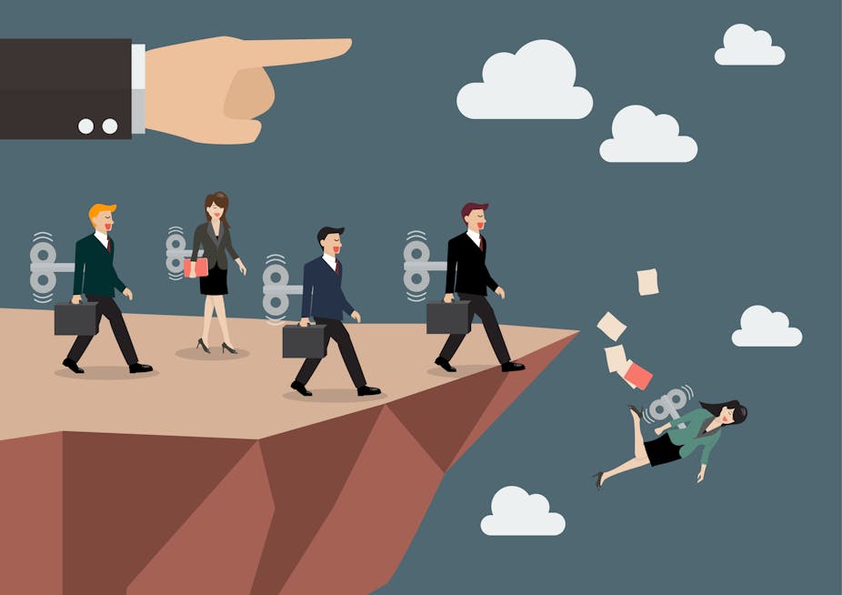Women Are Shattering The Glass Ceiling Only To Fall Off The