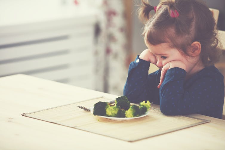 Children sensitive to a bitter compound in vegetables like broccoli were less likely to eat them. (shutterstock.com)