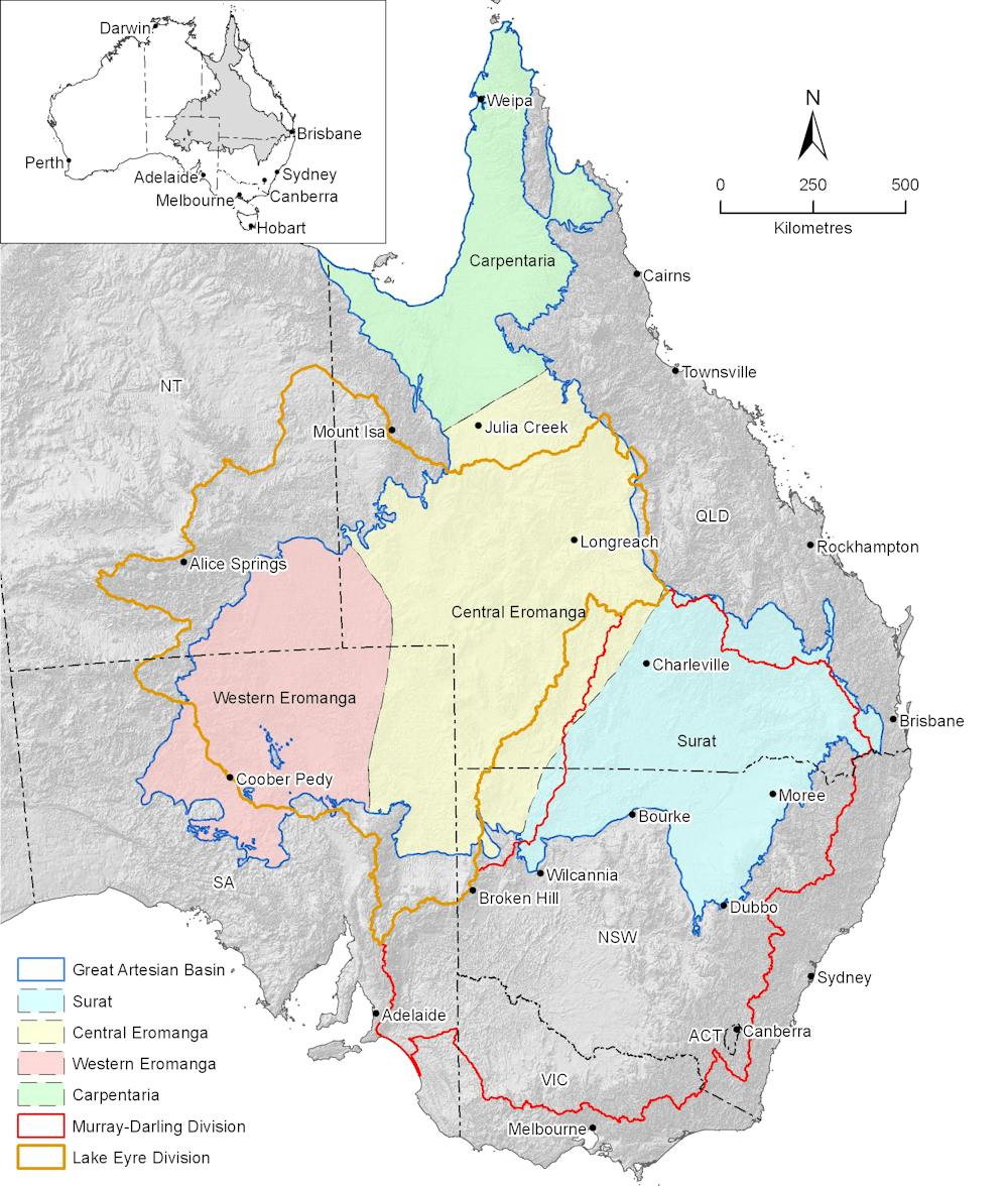 Map Of Australia Great Artesian Basin - 88 World Maps