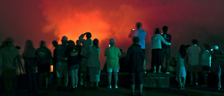 eruptions from Kīlauea volcano place the Hawaiian island on red alert