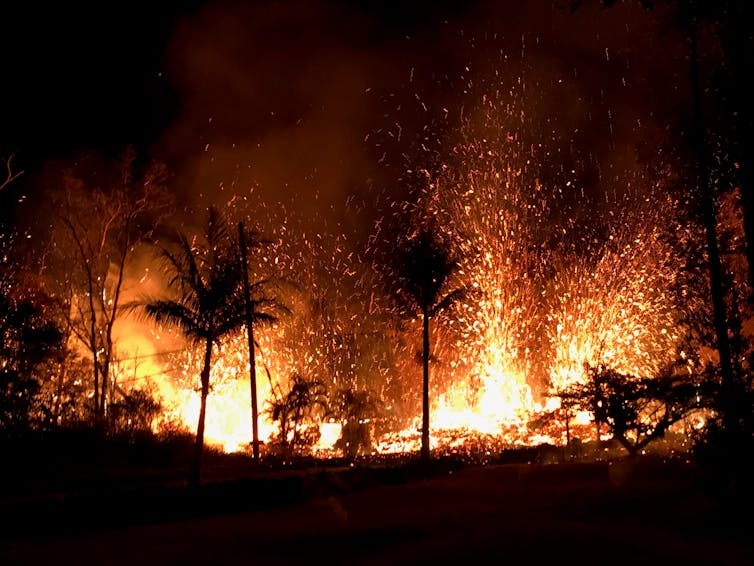 eruptions from Kīlauea volcano place the Hawaiian island on red alert