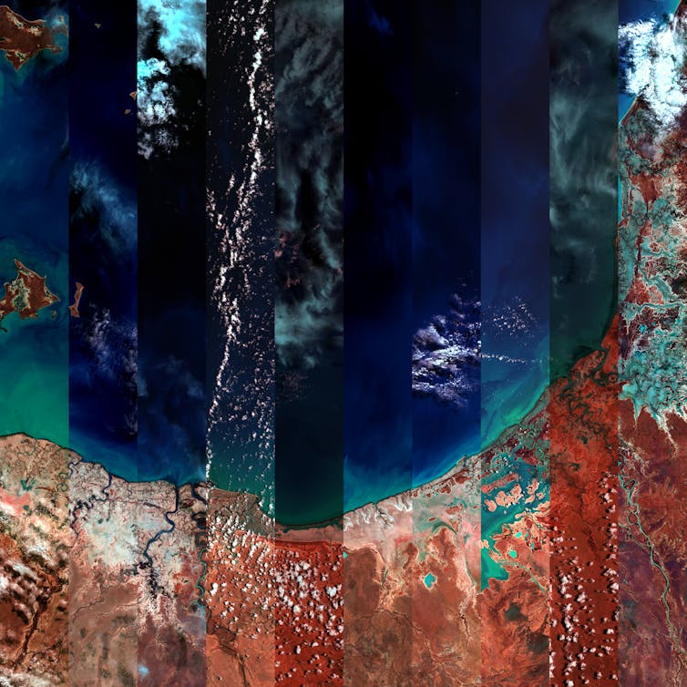 An artist's surreal view of Australia – created from satellite data captured 700km above Earth